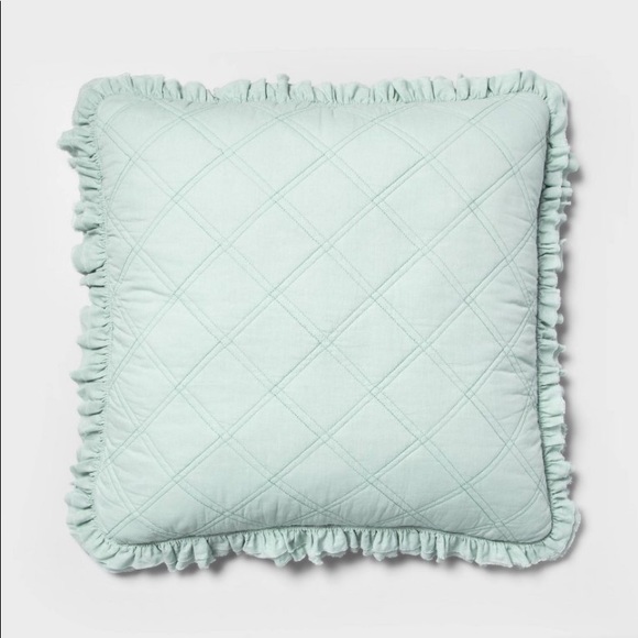 Euro Vintage Washed Ruffle Throw Pillow - Picture 2 of 4